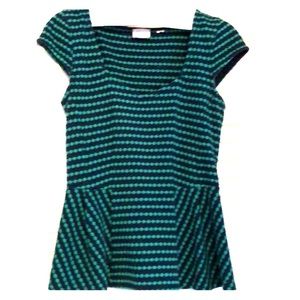 Anthro Postmark Peplum Sweetheart Blouse XS